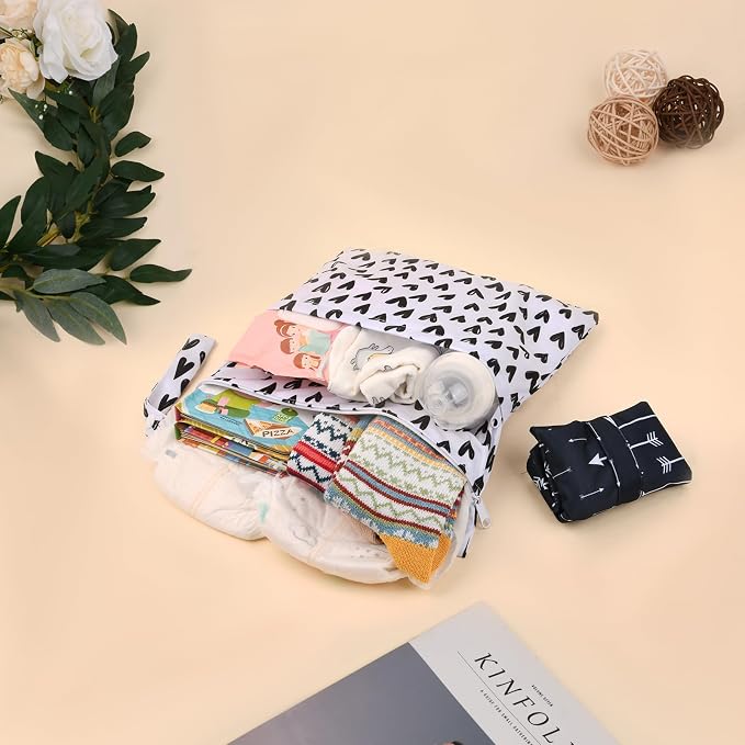 2pcs Cloth Diaper Wet Dry Bags Waterproof Reusable - Image 5