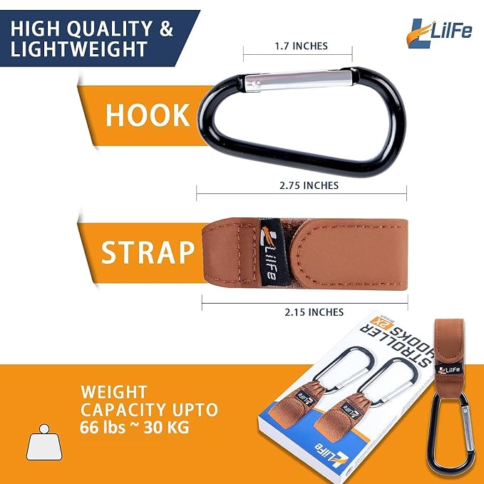 4 Pack Baby Stroller Hooks for Hanging | Multipurpose Stroller Straps - Image 4