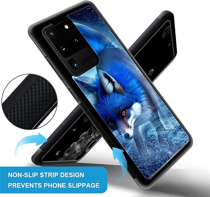 for Samsung Galaxy S20 Ultra Case, Snowy Mountain Fox Lake Pattern Graphic - Image 3