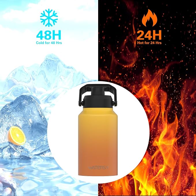 WATERSY 2/3 Gallon Water Bottle Insulated, BPA Free&Leak Proof, 87oz Stainless - Image 2