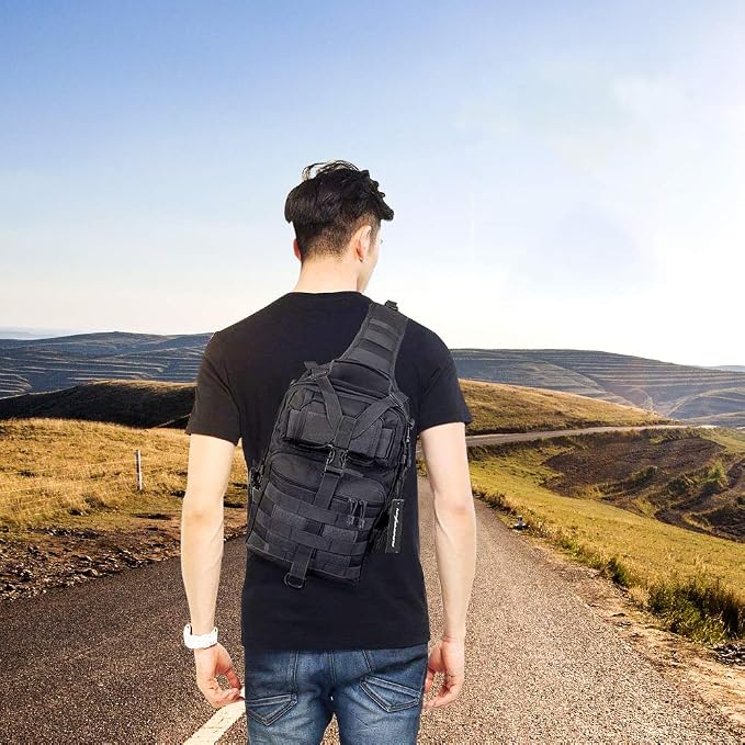 hopopower Tactical Sling Bag, Sport Bag Military Rover Shoulder Backpack EDC - Image 6