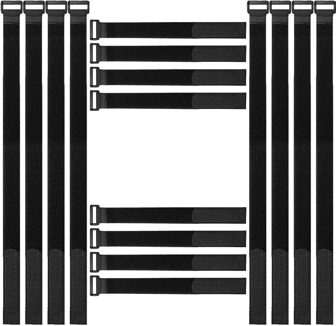 Reusable Fastening Straps Straps, 16 Pack inch Hook And Loop Straps, Cable by Commoditydisplay