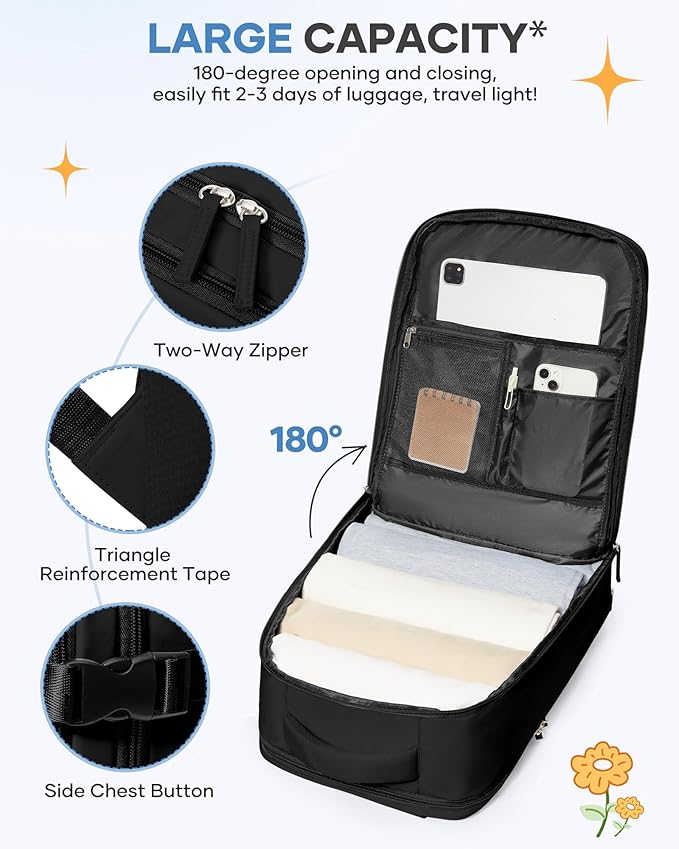 coofay Travel Backpack For Women Men Airline Approved Carry On Backpack Flight - Image 5