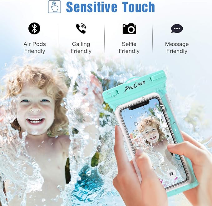 ProCase 2 Pack Waterproof Phone Pouch, Underwater Phone Case Up to 7", Dry Bag - Image 4