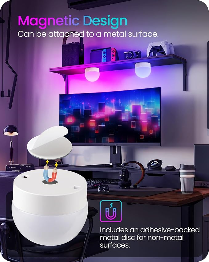 Rechargeable Light Bulbs with Remote Control, 2 Pack E12 Base Battery Operated - Image 9