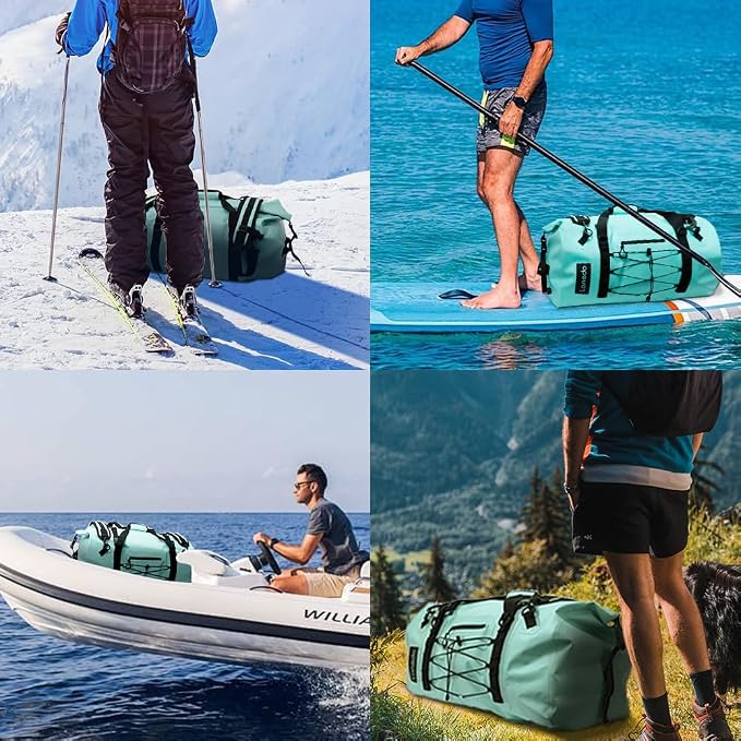 80L Dry Bag Large Waterproof Bag Roll-Top Heavy Duty Fishing Duffel Bag - Image 6