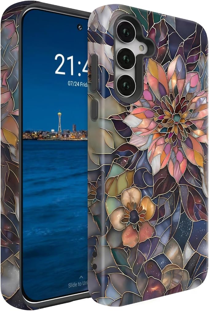 Compatible for Samsung Galaxy S25 FE 5G Case, Dual Layer Heavy Duty 2 in 1 by BSMOSPER