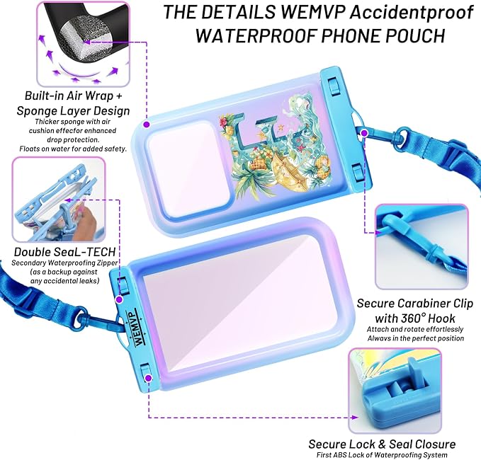 Personalized Initial Waterproof Phone Pouch Case - Image 3