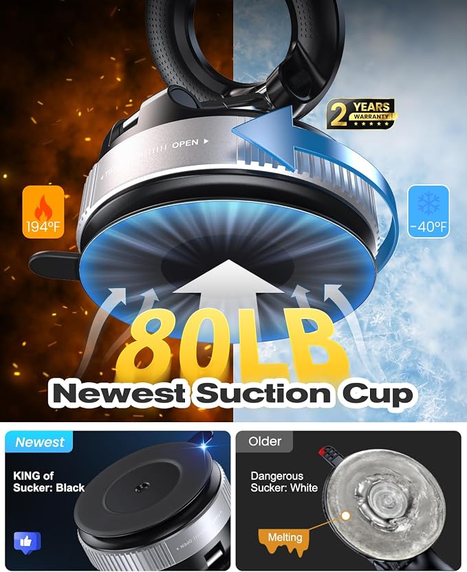 Jononser Magnetic Suction Cup Phone Mount - Image 3