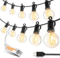 Outdoor String Patio Lights, 150FT 75 LED Patio Lights Waterproof, Connectable by SmartDawn
