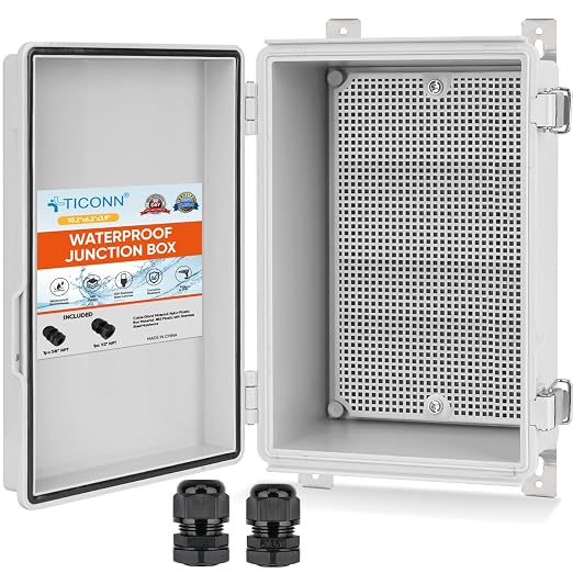 TICONN Outdoor Electrical Box Waterproof, Junction Box IP67 ABS Plastic by TICONN