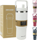 30oz Flip Straw Insulated Water Bottle by SIMPLEDRINK