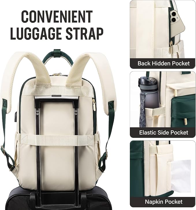 LOVEVOOK Laptop Backpack for Women 15.6 Inch Laptop Bag - Image 4