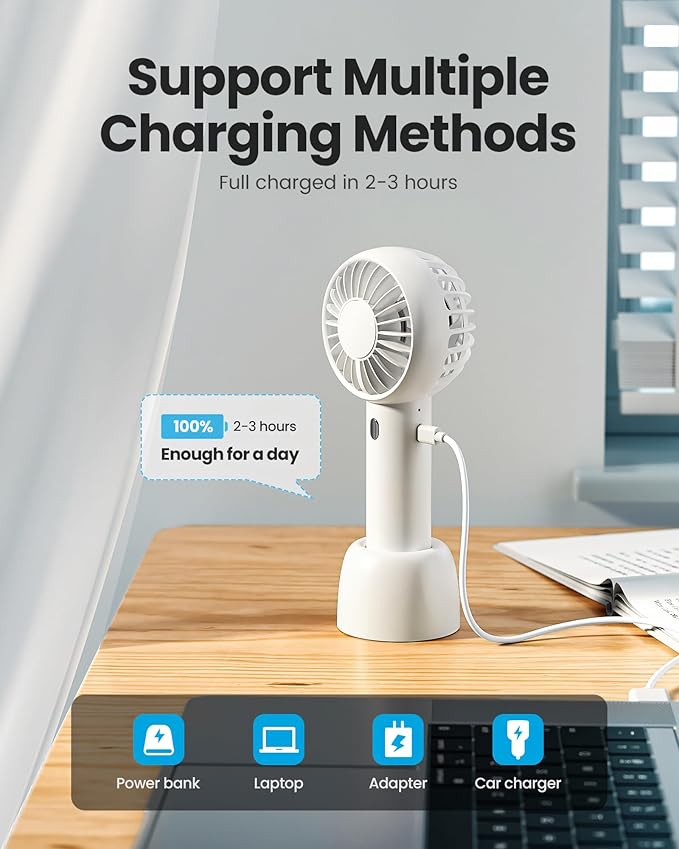 Gaiatop Mini Portable Fan, Small and Powerful, Cute Design 3 Speed Personal - Image 6