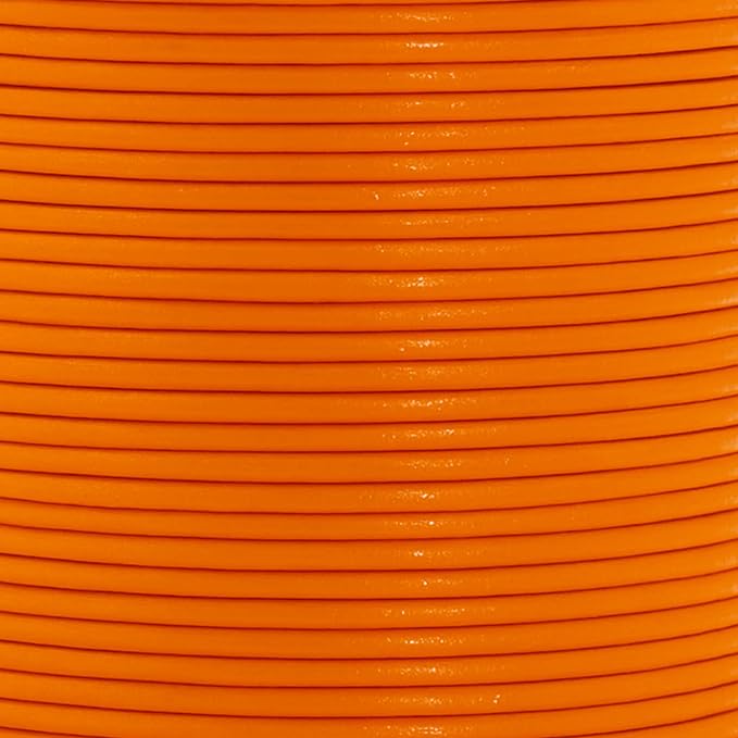 Mandala Crafts Round Genuine Orange Leather Cord - Image 3
