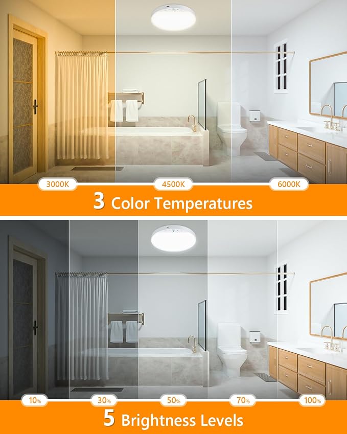Rechargeable 8W Motion Sensor Ceiling Light Indoor, No Wiring & Magnetic - Image 6