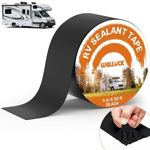 WELLUCK Butyl Sealant Tape, 4 Inch X 50 Foot RV Roof Tape Sealant Roofing Tape by WELLUCK