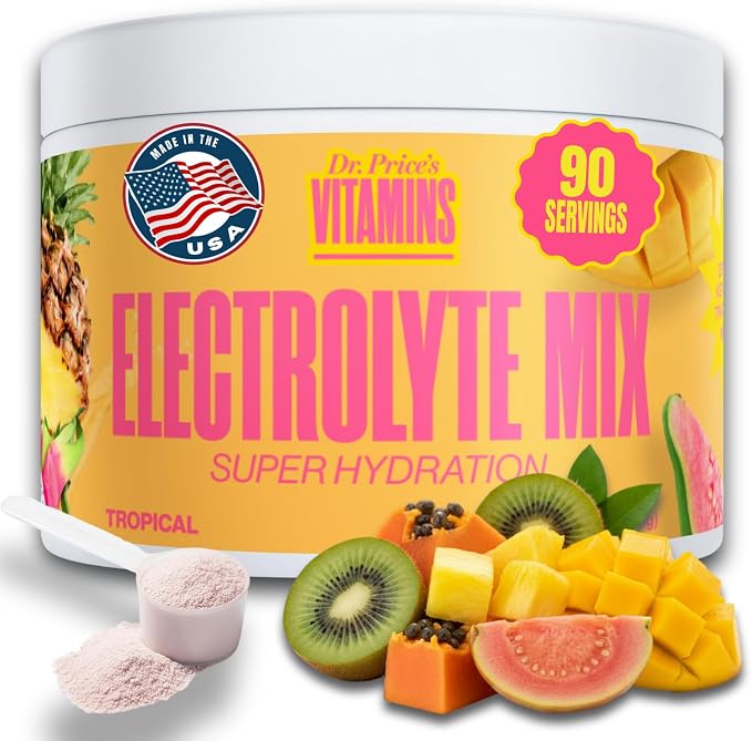 Dr. Price’s Electrolytes Powder Bulk – Tropical, 90 Servings | Sugar Free by DrPricesVitamins