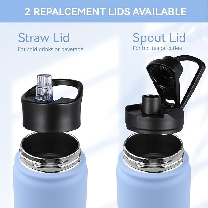HASLE OUTFITTERS Insulated Water Bottle 22 oz Double Wall Stainless Steel Water - Image 5