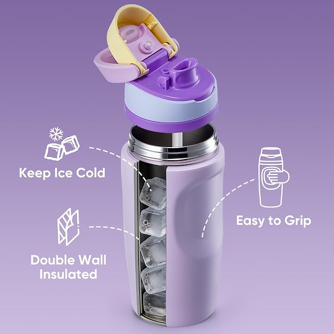 Fijinhom 16 oz Insulated Water Bottle, Stainless Steel Sports Water Bottle - Image 5