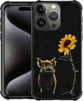 for iPhone 16 Pro Case, Pig Sunflower Yellow Sunshine Pattern Graphic Design by FKBRCL4U