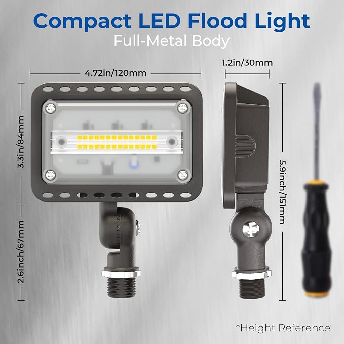 CINOTON 20W LED Flood Lights Outdoor, IP65 Waterproof Exterior Security Wall - Image 9