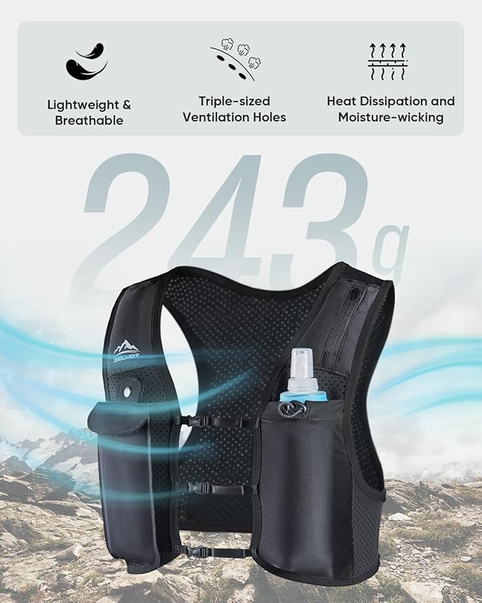Zelvot Running Vest for Women Men, USA Original Patent, Adjustable Chest Straps - Image 6