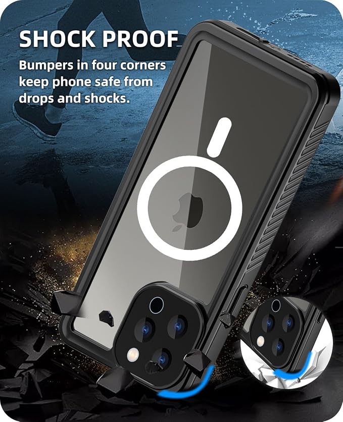 Beeasy for iPhone 12 Pro Waterproof Case, 360 Full Body Heavy Duty Phone Case - Image 4