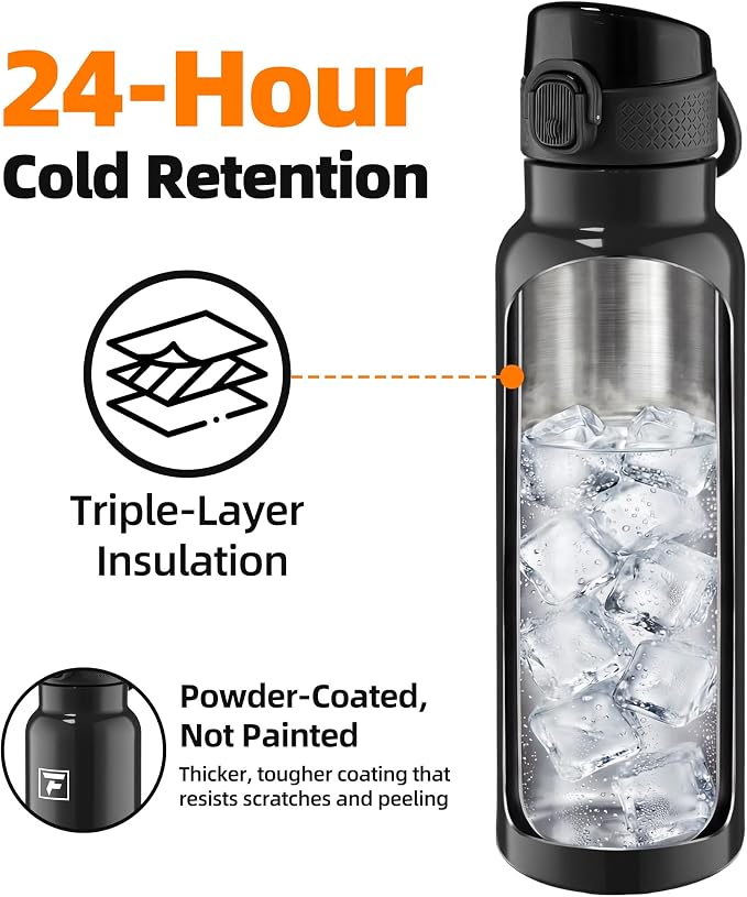 Fanhaw Daylite Series 24 oz Stainless Steel Insulated Water Bottle - Image 3