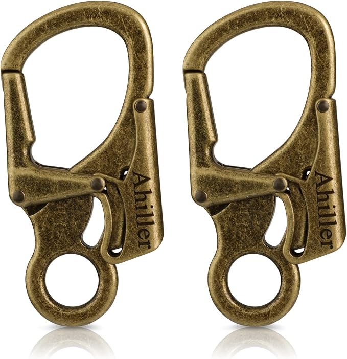 Ahiller Carabiner Clip, Double Anti-Misopening Locking Design, Key Ring Clip by Ahiller