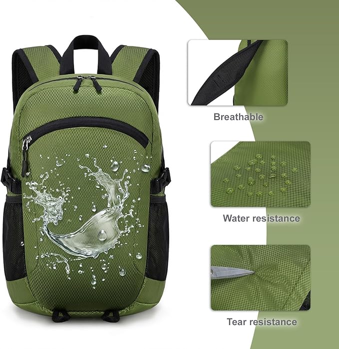 Lightweight Hiking Backpack 18L Packable Foldable Small Daypack Collapsible - Image 6