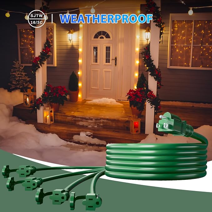 K KASONIC - 31FT Christmas Lights Outdoor Extension Cord - Image 7