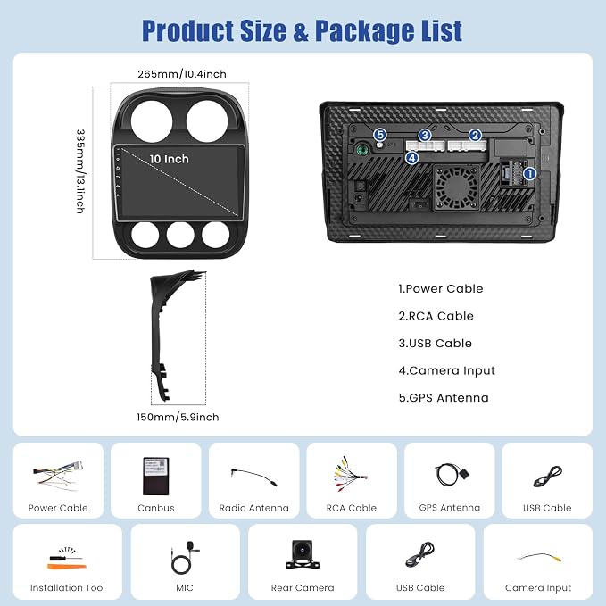 Android 15 Car Radio for Jeep Compass Patriot 2010-2016 - Image 8