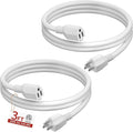 16/3 Short Extension Cord 3 FT 2 Pack, Indoor 3 Prong Power Cable, Suitable by Skrizcable