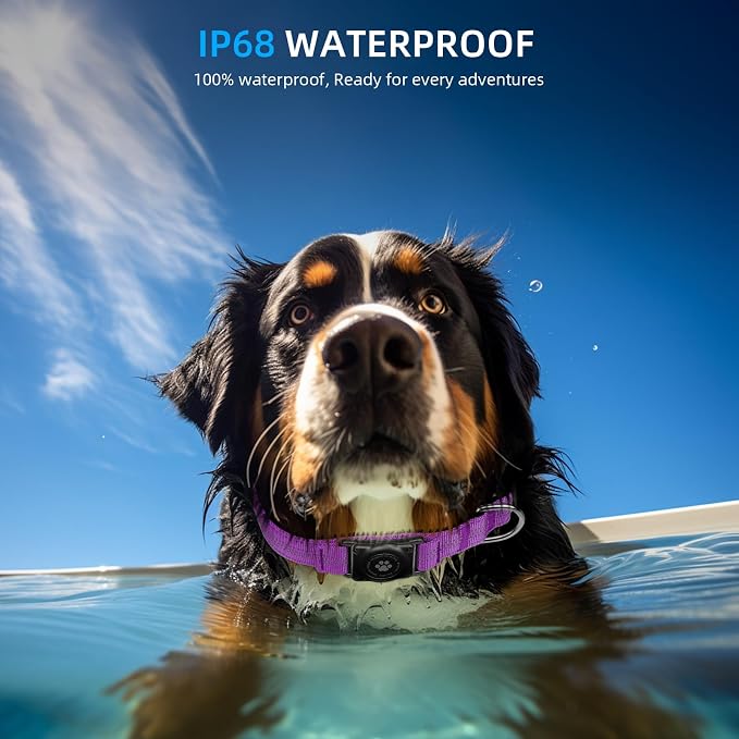 Upgraded AirTag Dog Collar, IP68 Waterproof Air Tag Dog Collar Holder, - Image 2