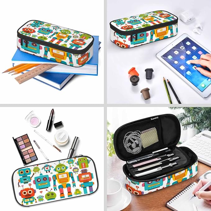 Retro Robots Pencil Case Mecha Deformation Cartoon Game Pencil Bag Pouch Box - Image 6