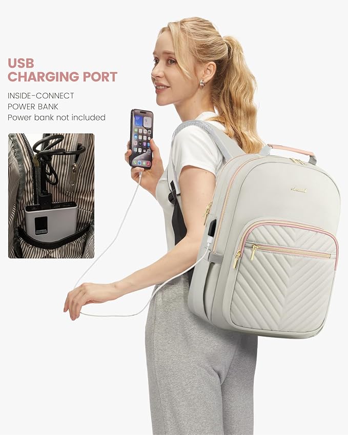 LOVEVOOK Laptop Backpack Purse for Women, Work Travel Computer Bags, College - Image 5