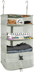 Surblue Hanging Closet Storage Bag Collapsible 3-Shelf Washable Oxford Fabric by SURBLUE