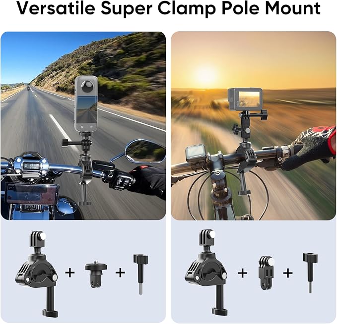 HONGDAK Camera Clamp Mount Bike Pole Motorcycle Handlebar Mounts Accessories - Image 2