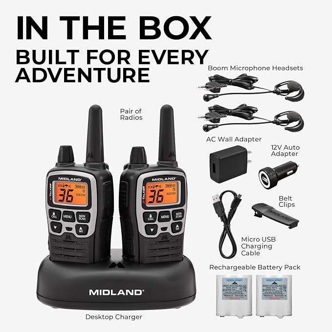 Midland T77VP5 X-TALKER Long Range Walkie-Talkie FRS Two-Way Radio - Image 7