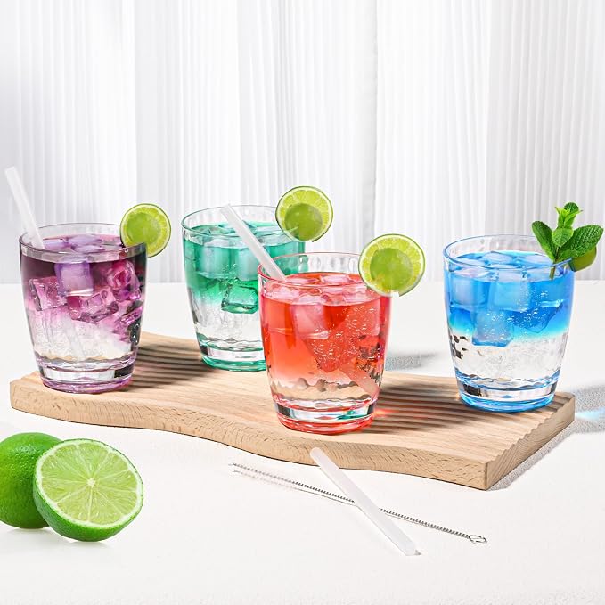 6 Pcs Plastic Drinking Tumblers of 14 oz, Acrylic Drinking Glasses - Image 2