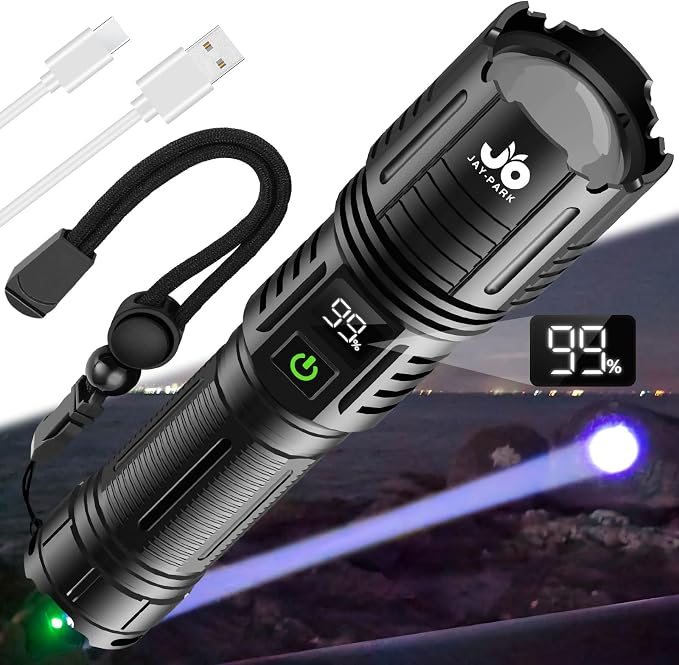JAY-PARK Rechargeable Flashlights 10000 Lumen, LED Flashlight - Image 8