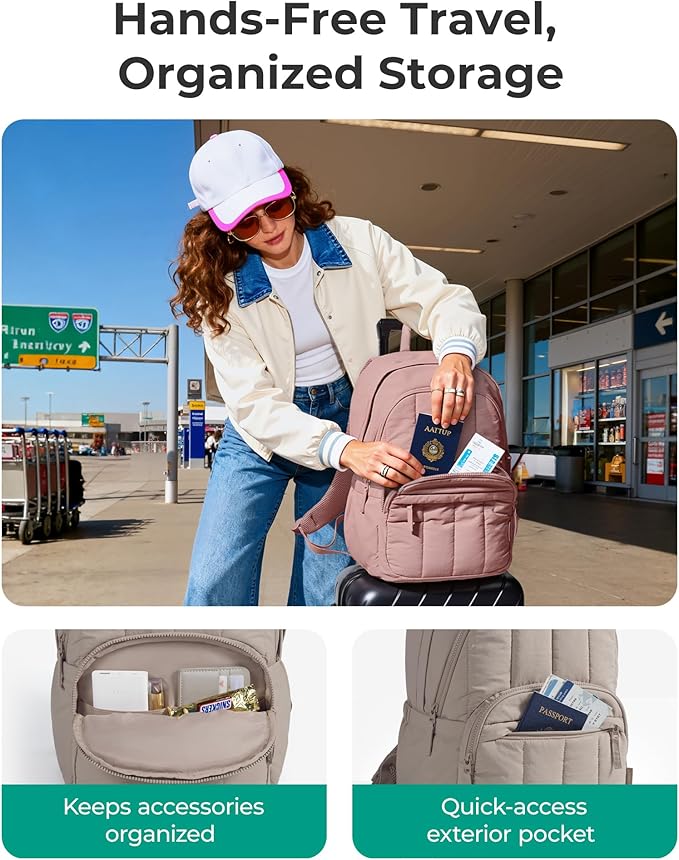 BAGSMART Womens Backpack Small Travel Laptop Backpack - Image 3