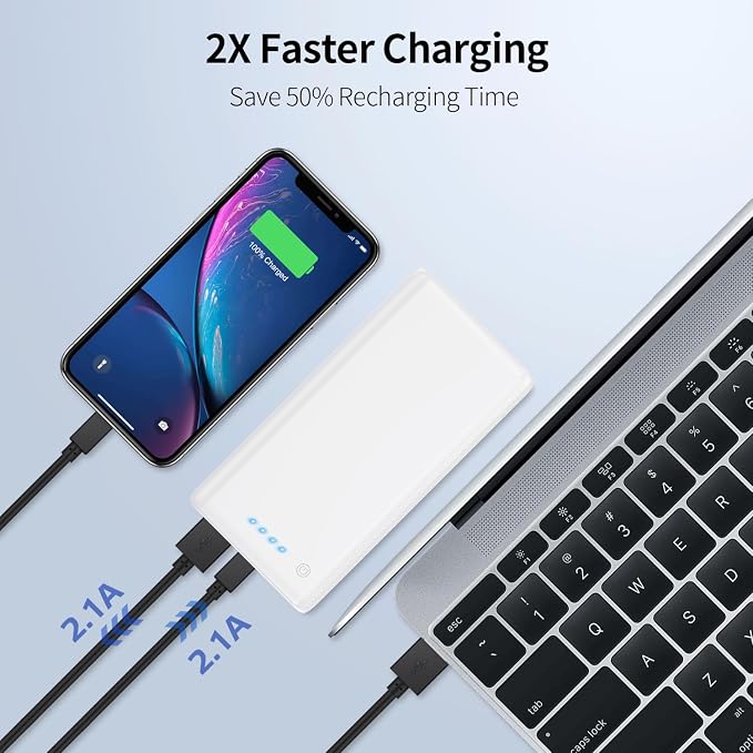 Portable Charger Power Bank 25, 5V/3A USB C in&Out Fast Phone Charging - Image 5