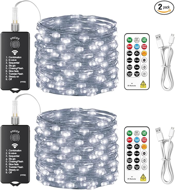 HXWEIYE Rechargeable Fairy Lights by LightUpYourHomewHXWEIYE