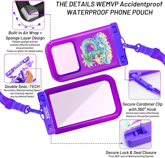 Personalized Initial Waterproof Phone Pouch Case - Image 3