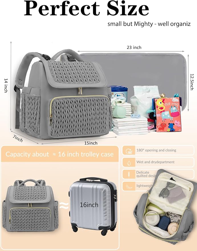 Awanhe Diaper Bag Backpack, Baby Bag - Image 6