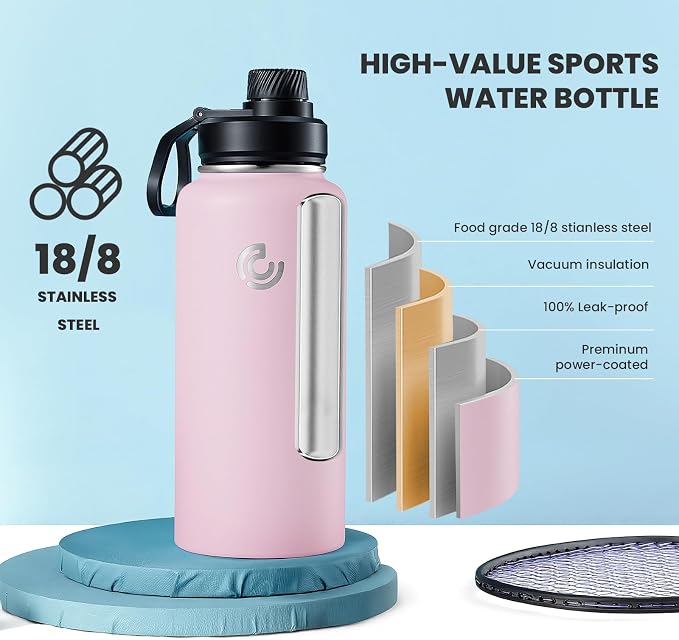 Sports Water Bottle 32oz, Insulated Water Bottle - Image 3