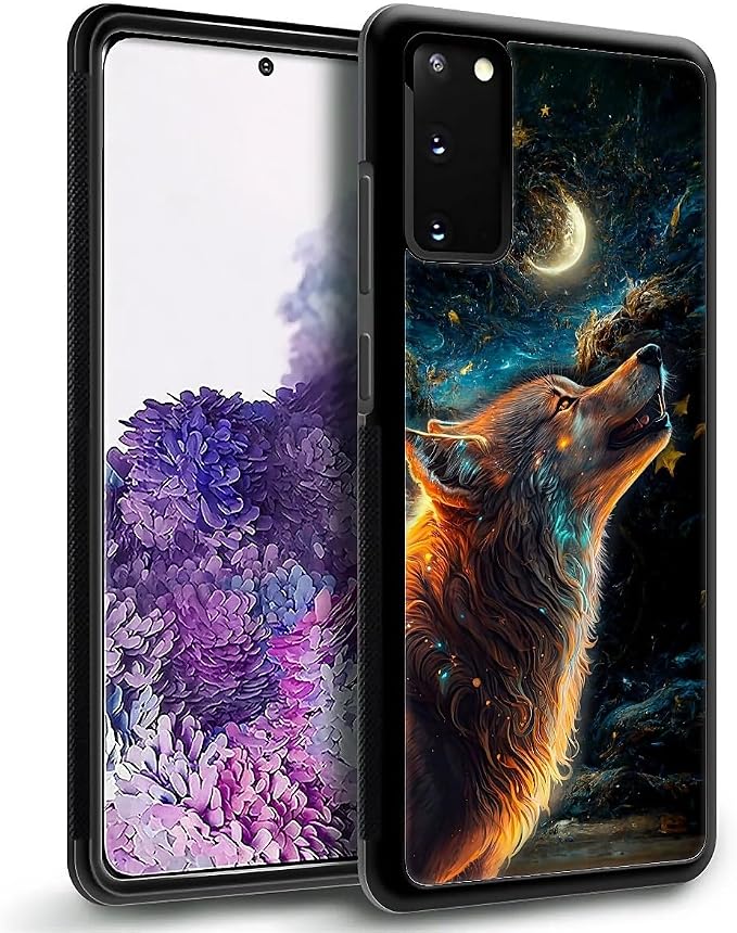 for Samsung Galaxy S20 Plus Case, Star Cave Hungry Wolf Pattern Graphic Design - Image 6
