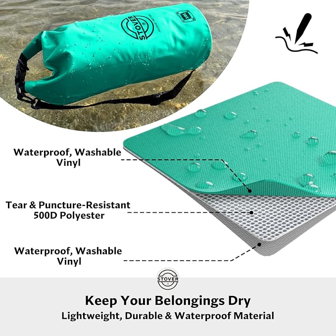 STOVER 5/10/25/30/40/55L Waterproof Dry Bag- Roll-Top Backpack w/Phone Case- - Image 2